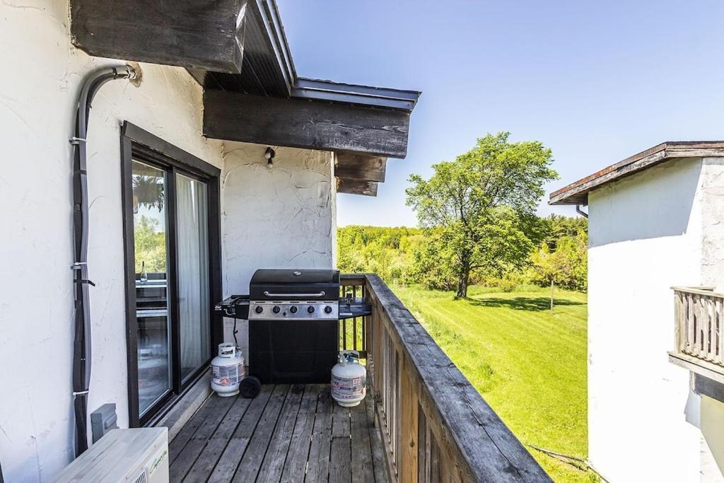 Mountain View-backyard-air-conditioning-bbq-15mins Walk Blue Mountain Village * Blue Mountains