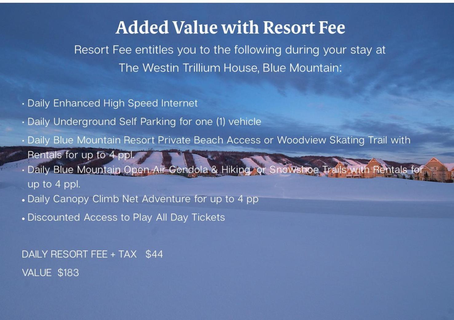 The Westin Trillium House, Blue Mountain 4*
